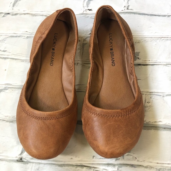 lucky brand brown ballet flats